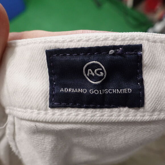 ADRIANO GOLDSCHMIED THE MIDDI ANKLE WHITE DENIM JEANS WOMENS SZ 28 28R - Picture 15 of 15